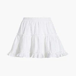 Hill House Home Paz White Linen Skirt